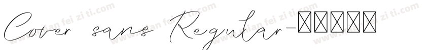 Cover sans Regular字体转换